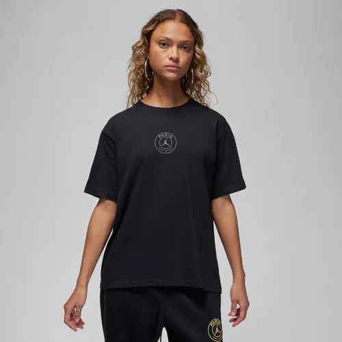 Paris Saint-Germain Women's Jordan Football Graphic T-Shirt - Black - Cotton