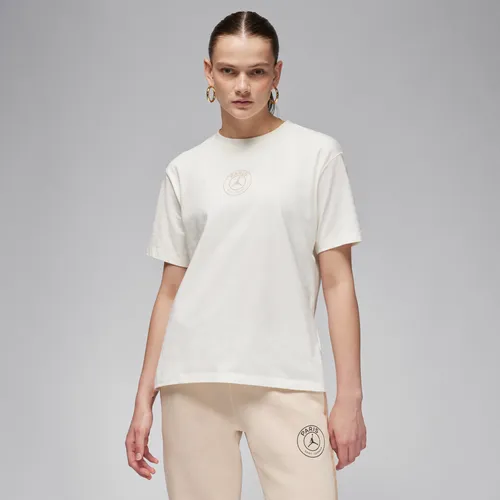 Paris Saint-Germain Women's Jordan Football Graphic T-Shirt - White - Cotton