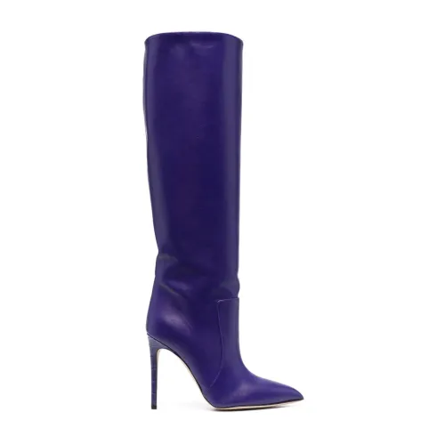Paris Texas , 100mm Knee-High Boots, Ultraviolet Designer Color ,Purple female, Sizes: