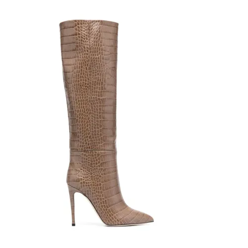 Paris Texas , Brown Crocodile Leather Boots ,Brown female, Sizes: