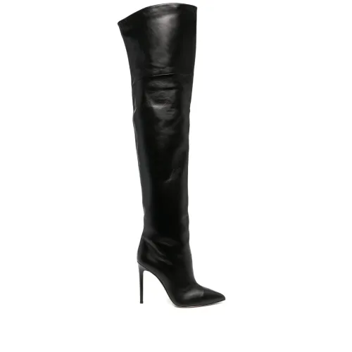 Paris Texas , Elegant Black Over the Knee Boots ,Black female, Sizes: