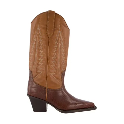 Paris Texas , Rosario Nappa Leather Cowboy Boots ,Brown female, Sizes: