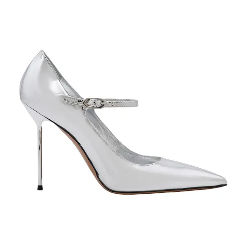 Paris Texas , Silver Stiletto Heel Pumps ,Gray female, Sizes: