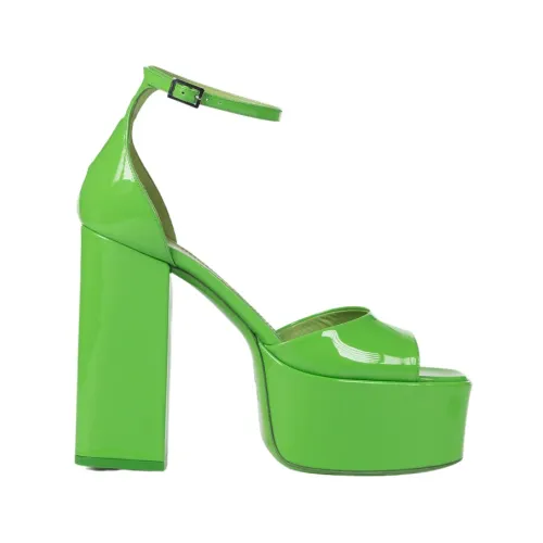 Paris Texas , Tatiana Platform Vernice Sandal ,Green female, Sizes: