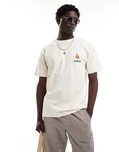 Parlez etang embroidered sail short sleeve t-shirt in sand-Neutral