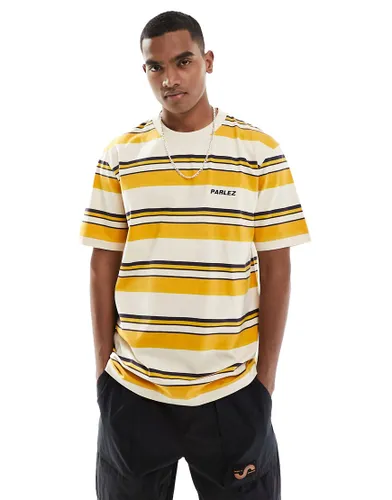 Parlez stripe short sleeve t-shirt in yellow-Multi