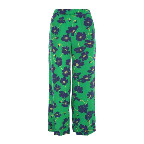 P.a.r.o.s.h. , Cropped Trousers ,Green female, Sizes: