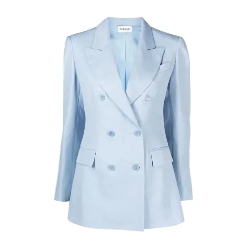 P.a.r.o.s.h. , Double-Breasted Jacket ,Blue female, Sizes: