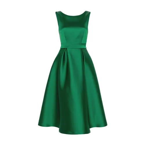 P.a.r.o.s.h. , Green Papavero Midi Dress ,Green female, Sizes: