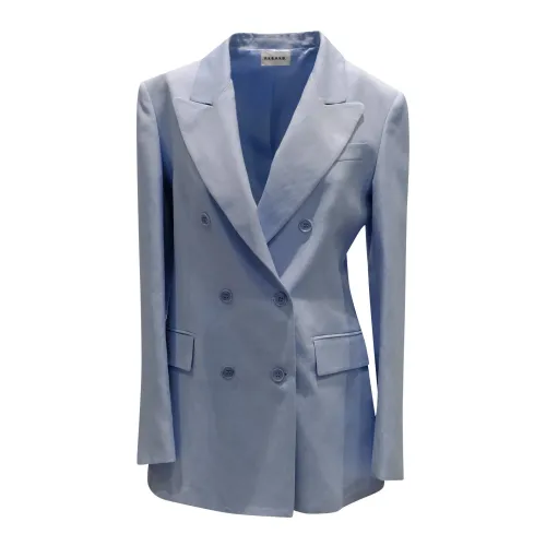 P.a.r.o.s.h. , Light Blue Double-Breasted Blazer ,Blue female, Sizes: