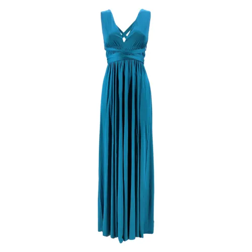 P.a.r.o.s.h. , Midi Dresses ,Blue female, Sizes: