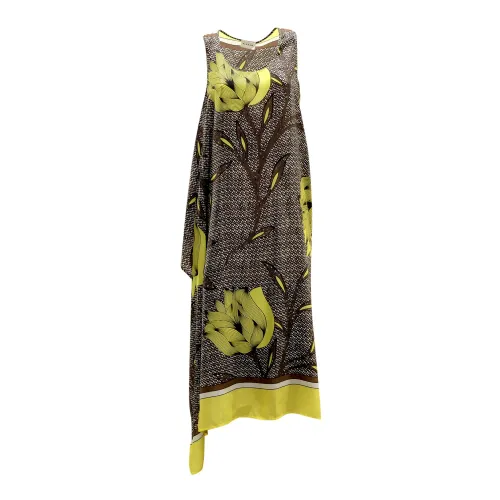 P.a.r.o.s.h. , Multicolor Silk Super Dress Ss24 ,Multicolor female, Sizes: