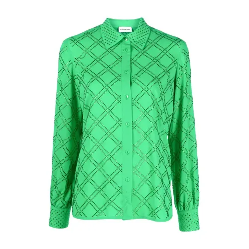 P.a.r.o.s.h. , Shirts ,Green female, Sizes: