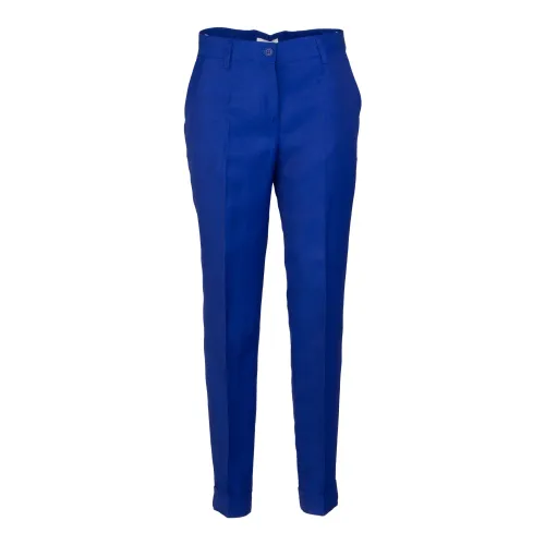 P.a.r.o.s.h. , Trousers ,Blue female, Sizes: