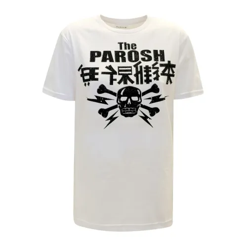 P.a.r.o.s.h. , White Cotton T-Shirt Culmine Aw23 ,White female, Sizes: