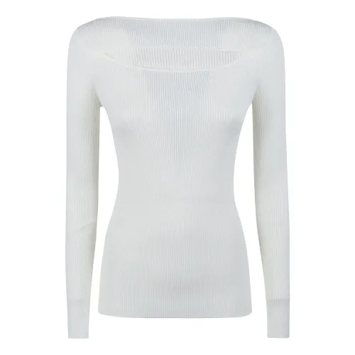 P.a.r.o.s.h. , Women's Clothing Sweatshirts Cream Noos ,White female, Sizes: