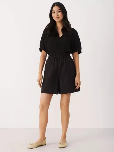 Part Two Arna Plain Linen Shorts - Black - Female