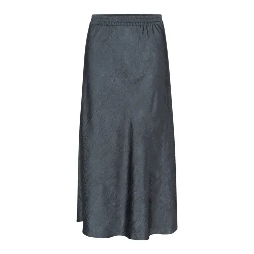 Part Two , Beautiful Skirt with Elastic Waistband and Structured Quality ,Blue female, Sizes: