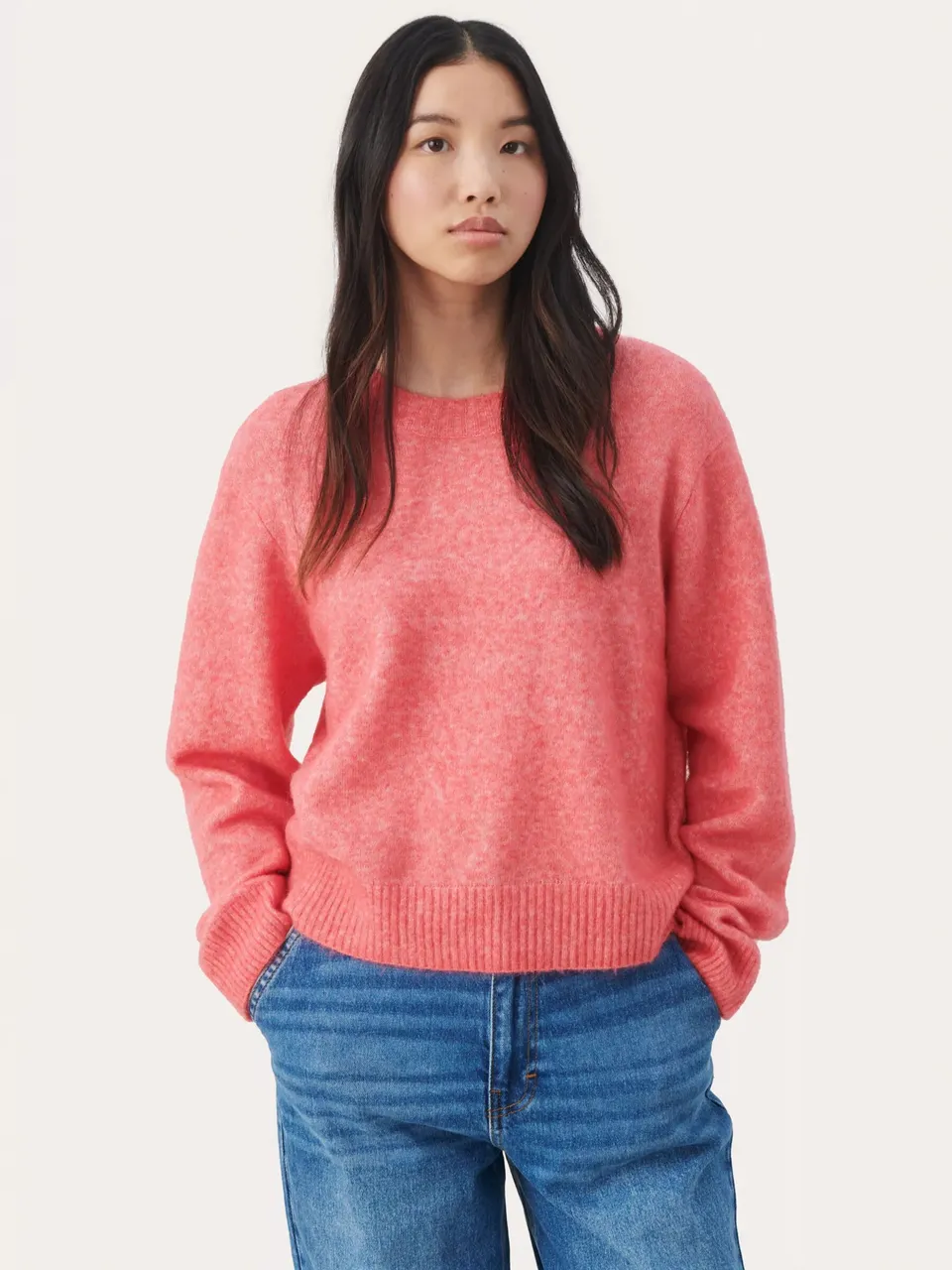 Part Two Cila Wool Blend Jumper, Calypso Coral - Calypso Coral - Female