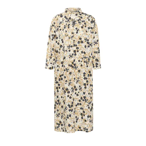 Part Two , Eloisapw Dr Dress with Floral Print ,Beige female, Sizes: