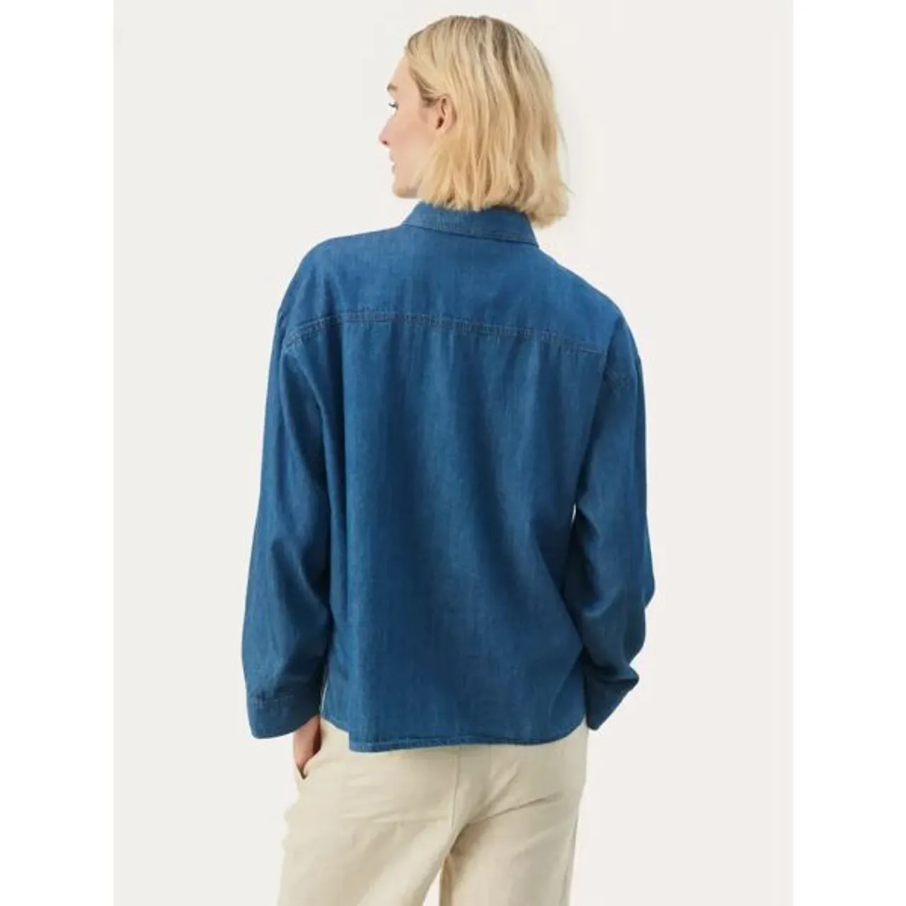 Part Two Emmarose Denim Shirt, Blue - Blue - Female