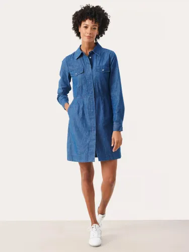 Part Two Freja Denim Shirt Dress, Medium Blue - Medium Blue - Female
