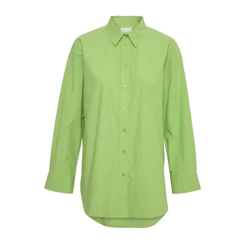 Part Two , Green Classic Shirt with Relaxed Silhouette ,Green female, Sizes: