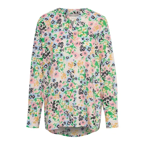 Part Two , Green Multi Flower Print Shirt ,Multicolor female, Sizes: