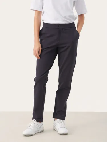 Part Two Mighty Folded Cuff Slim Fit Trousers, Dark Navy - Dark Navy - Female