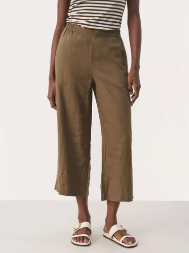 Part Two Petrines Linen Wide Leg Cropped Trousers - Canteen - Female