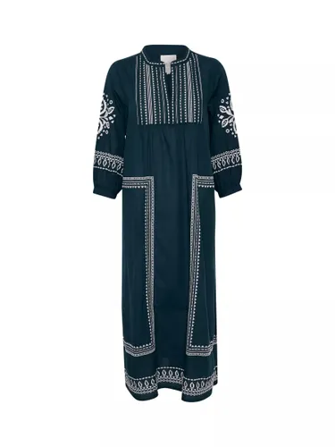 Part Two Polkas Embroidered Dress - Midnight Navy - Female
