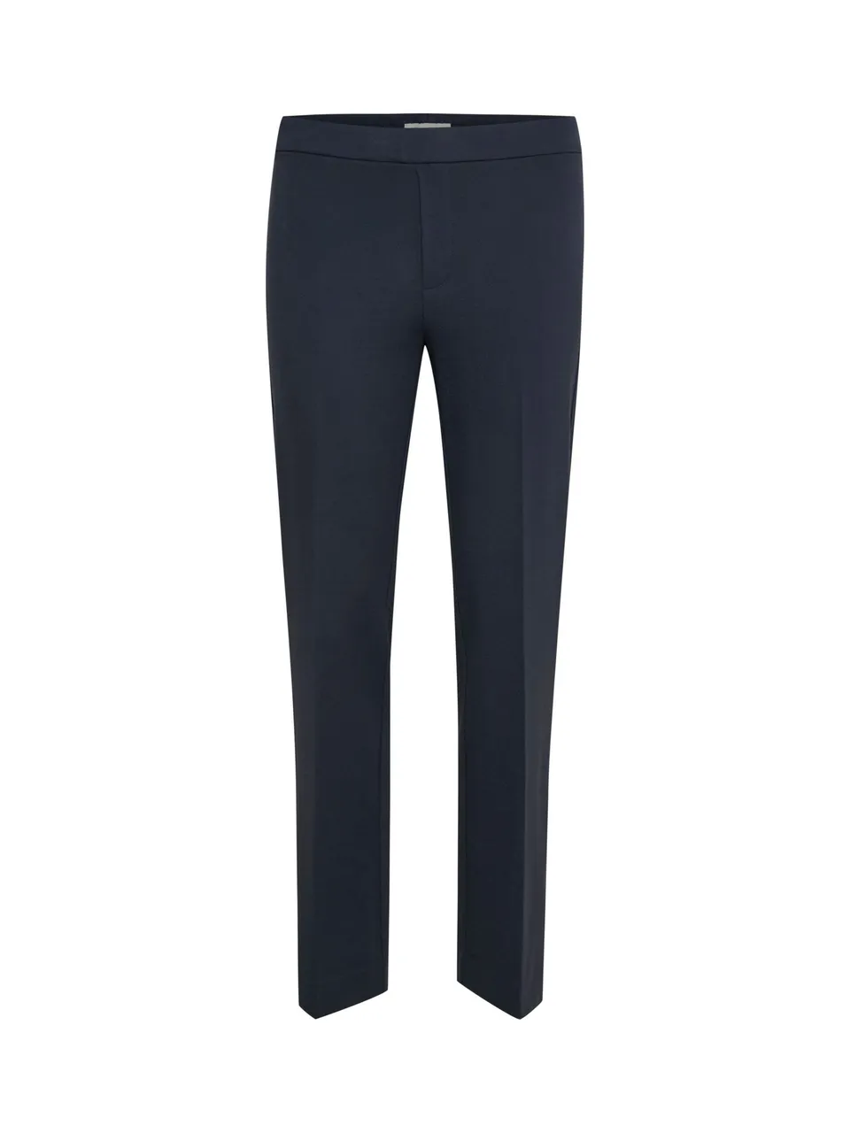 Part Two Ponta Cropped Comfort Waist Trousers - Dark Navy - Female