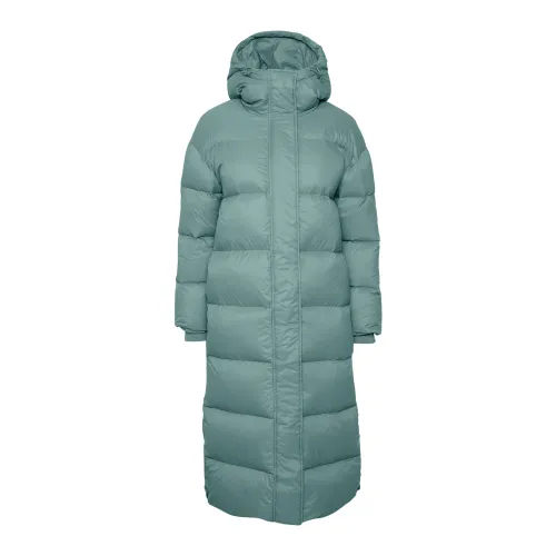 Part Two , Quilted Women`s Jacket with Hood ,Blue female, Sizes: