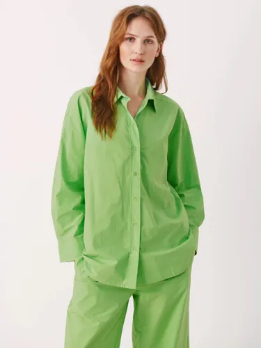 Part Two Savanna Relaxed Fit Cotton Shirt - Grass Green - Female