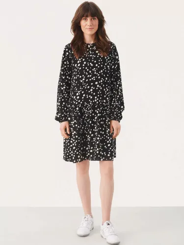 Part Two Shelby Ecovero Dress, Black Dot Print - Black Dot Print - Female