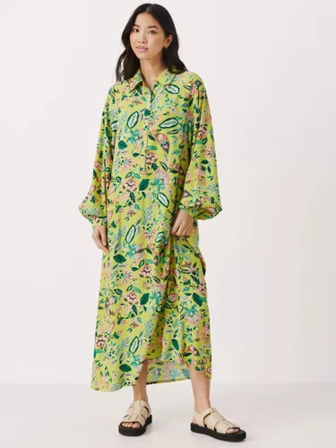 Part Two Shira Relaxed Fit Long Sleeve Shirt Dress - Green - Female