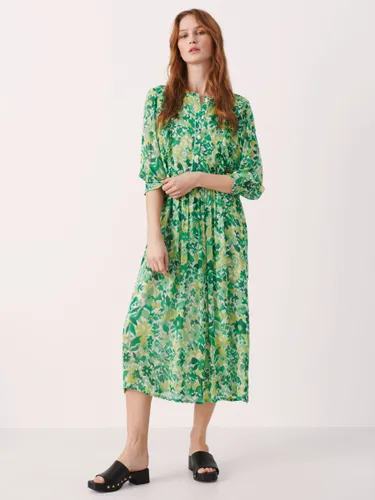 Part Two Sila Floral Long Sleeve Maxi Dress - Green - Female