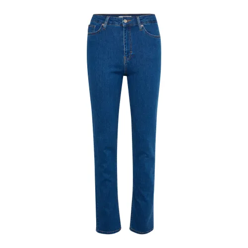 Part Two , Slim-Fit High-Waisted Jeans ,Blue female, Sizes: