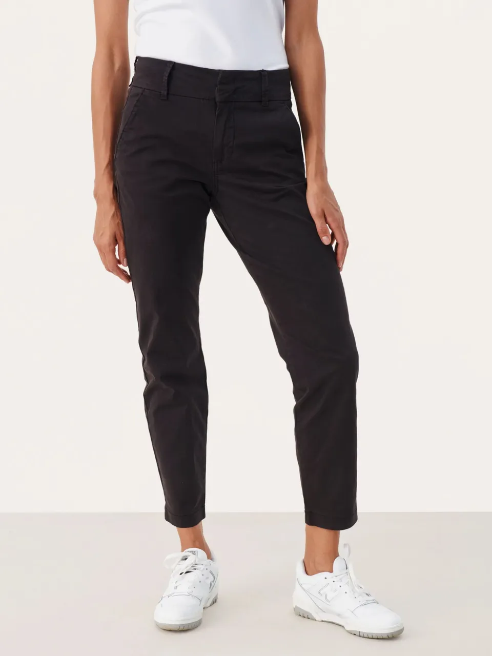 Part Two Soffys Cropped Chino Trousers - Black - Female