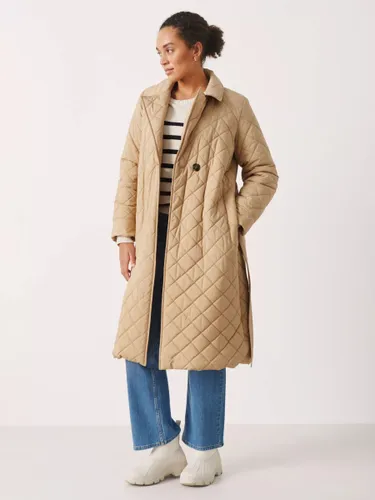 Part Two Sophie Longline Quilted Coat - Travertine - Female