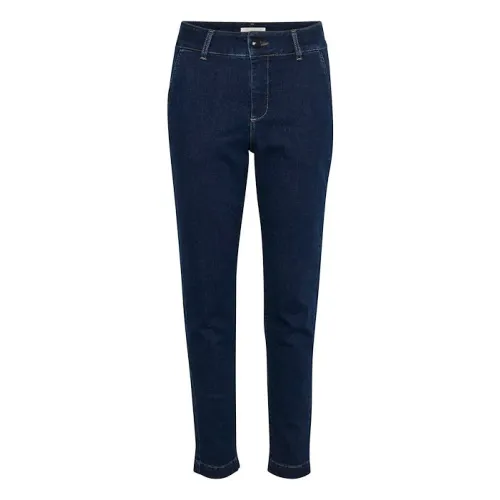 Part Two , Timeless Dark Denim Jeans with Casual Fit and Ankle Length ,Blue female, Sizes: