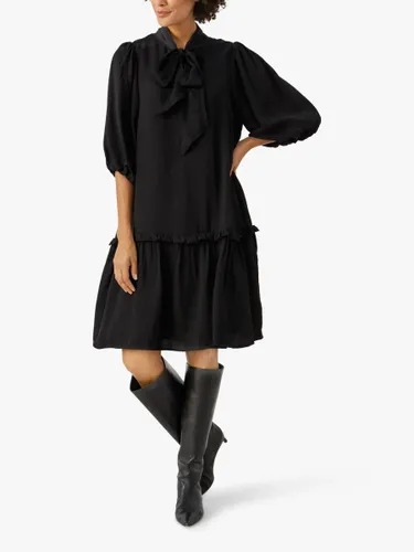 Part Two Tisha Relaxed Fit Half Sleeve Knee Length Dress, Black - Black - Female
