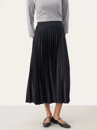 Part Two Veneda Pleated Midi Skirt - Dark Navy - Female