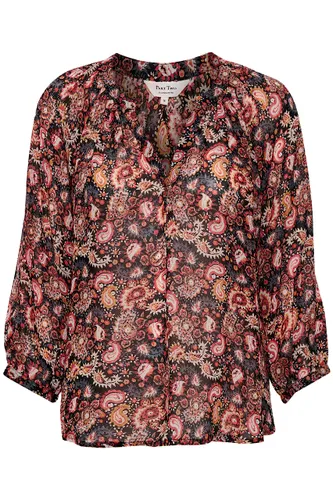 Part Two Women's Blouse V-Notch Neckline 3/4 Sleeves