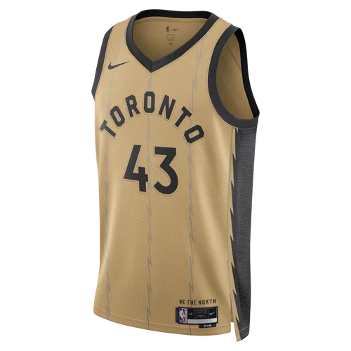 Pascal Siakam Toronto Raptors City Edition 2023/24 Men's Nike Dri-FIT NBA Swingman Jersey - Brown - Polyester