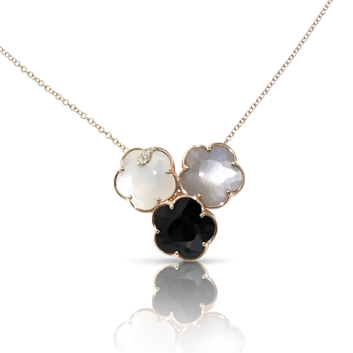 Pasquale Bruni Bouquet Lunaire 18ct Rose Gold Diamond Moon Gems Necklace