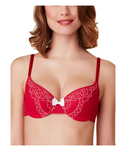 Passionata Womens Amoureuse Moulded Balcony Bra - Red