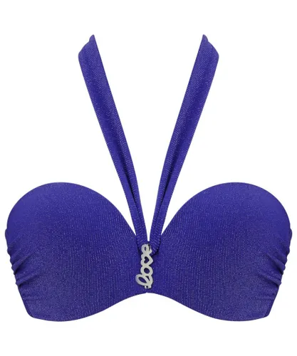 Passionata Womens Love Strapless Halter Bikini Top - Purple