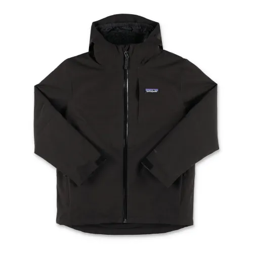 Patagonia , Black Everyday Jacket with Hood and Multiple Pockets ,Black male, Sizes: