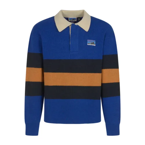 Patagonia , Wool-Blend Rugby Sweater ,Blue male, Sizes: